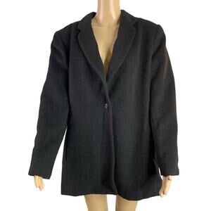 Vintage Harve' Benard 100% Black Camel Hair Blazer Lined Belarus Women's Size 12